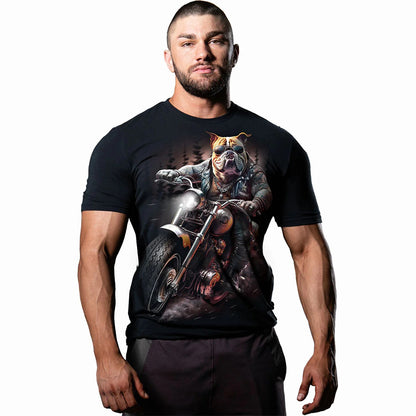 Black - Side - Spiral Direct Unisex Adult Top Dog Long-Sleeved T-Shirt