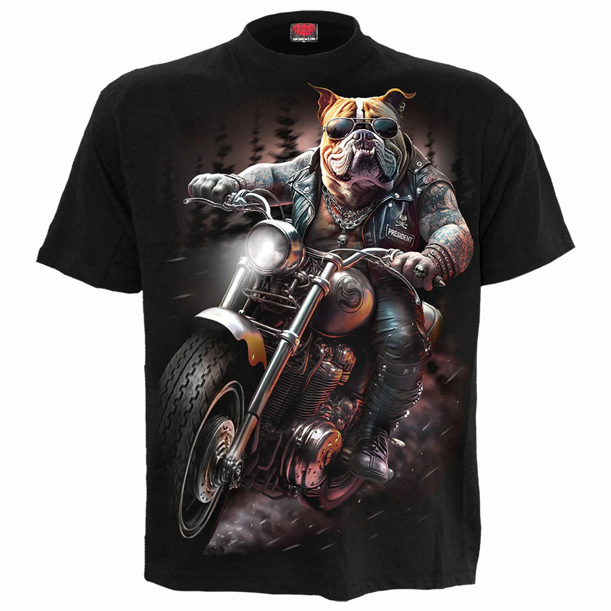Black - Front - Spiral Direct Unisex Adult Top Dog Long-Sleeved T-Shirt