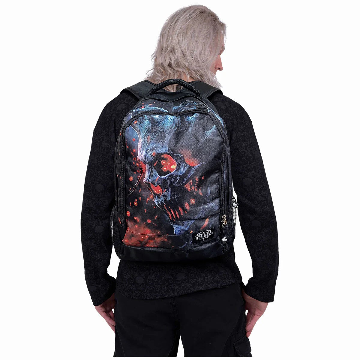 Black - Side - Spiral Direct Death Embers Backpack