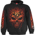 Black - Front - Spiral Direct Childrens-Kids Skull Blast Drawstring Hoodie