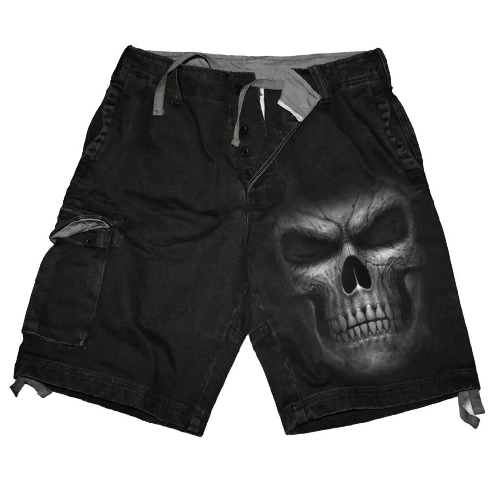 Black - Front - Spiral Direct Unisex Adult Shadow Master Cargo Shorts