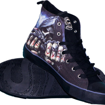 Black - Back - Spiral Direct Mens Game Over Trainers