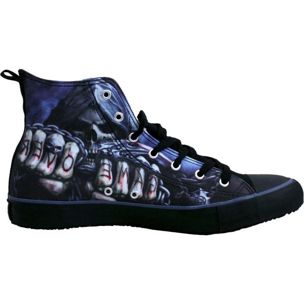 Black - Front - Spiral Direct Mens Game Over Trainers