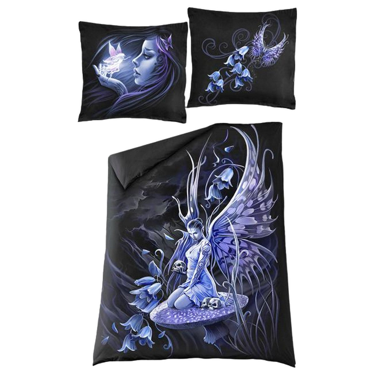 Black - Back - Spiral Direct Bluebell Fairy Duvet Cover Set