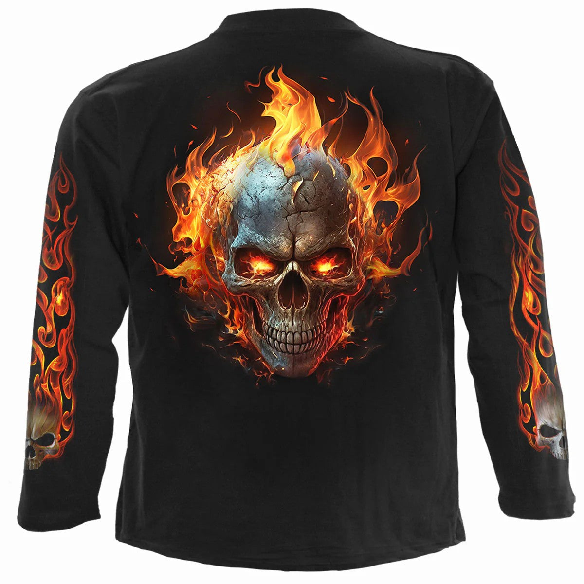 Black - Back - Spiral Direct Unisex Adult Night Rider Long-Sleeved T-Shirt