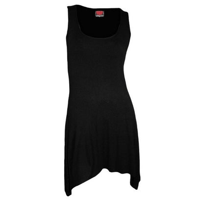 Black - Front - Spiral Direct Womens-Ladies Goth Bottom Camisole Dress