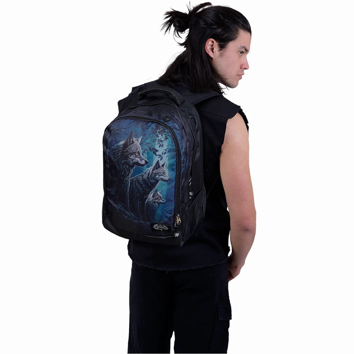 Black - Side - Spiral Direct Forest Guardians Backpack