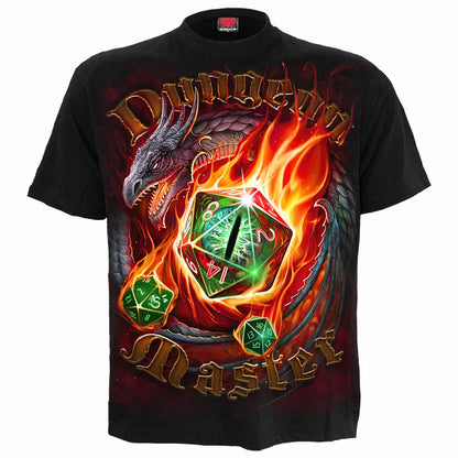 Black - Front - Spiral Direct Unisex Adult Dungeon Master T-Shirt