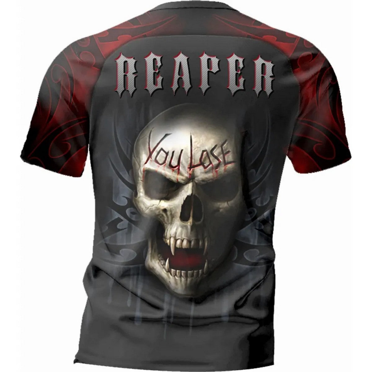 Black - Back - Spiral Direct Unisex Adult Game Over T-Shirt