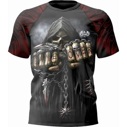 Black - Front - Spiral Direct Unisex Adult Game Over T-Shirt