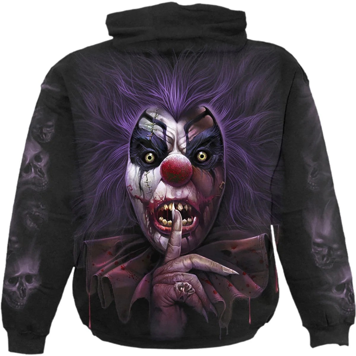 Black - Back - Spiral Direct Unisex Adult Madcap Hoodie