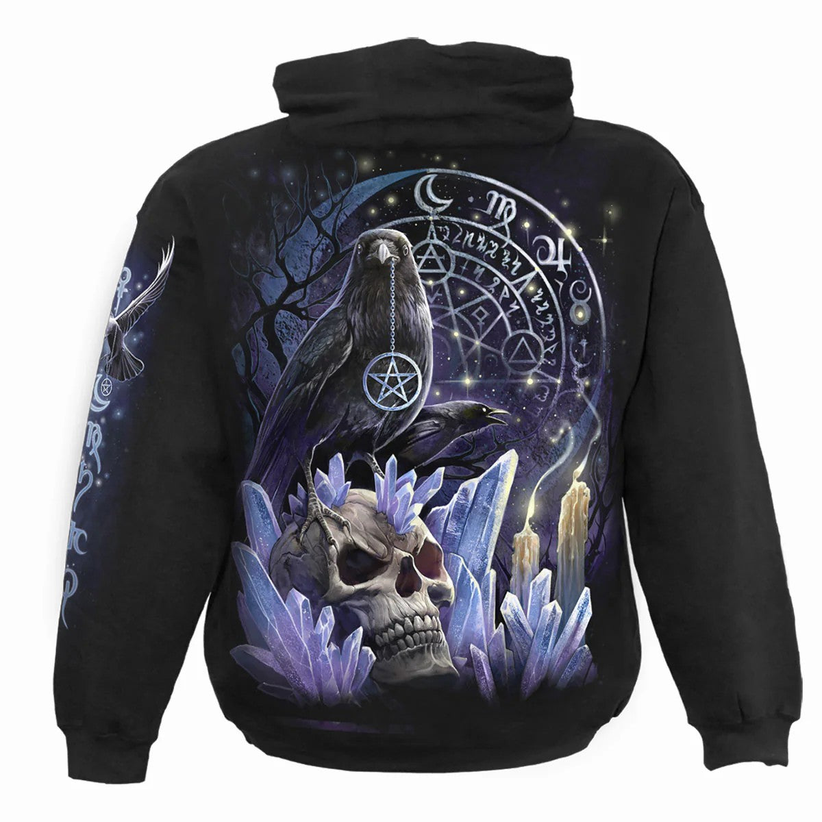 Black - Back - Spiral Direct Womens-Ladies Witchcraft Hoodie