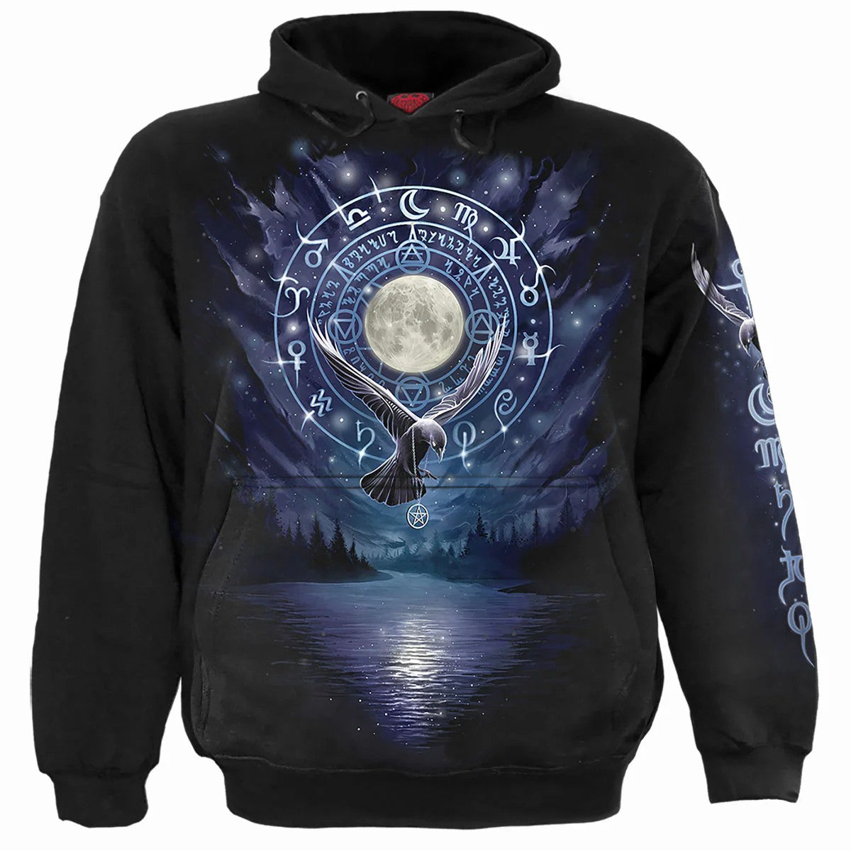 Black - Front - Spiral Direct Womens-Ladies Witchcraft Hoodie