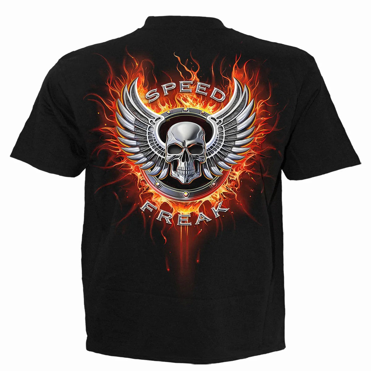 Black - Back - Spiral Direct Unisex Adult Speed Freak T-Shirt