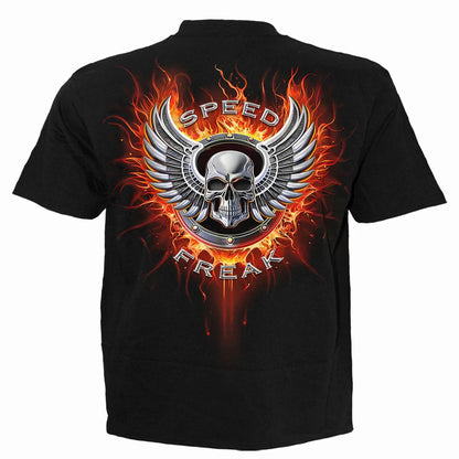 Black - Back - Spiral Direct Unisex Adult Speed Freak T-Shirt