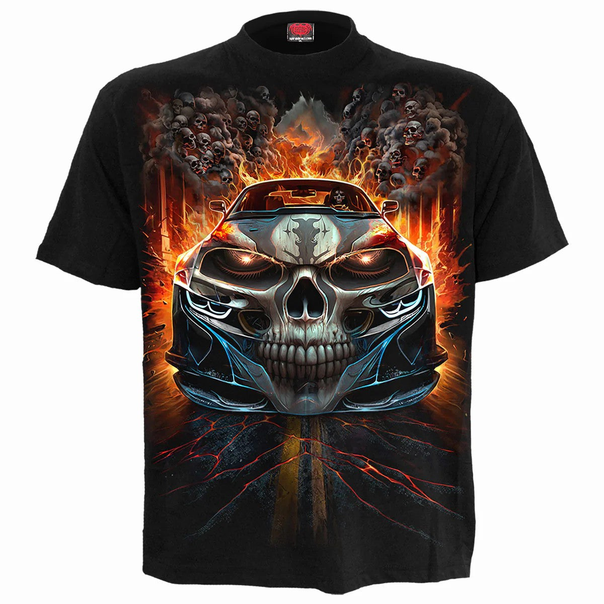 Black - Front - Spiral Direct Unisex Adult Speed Freak T-Shirt
