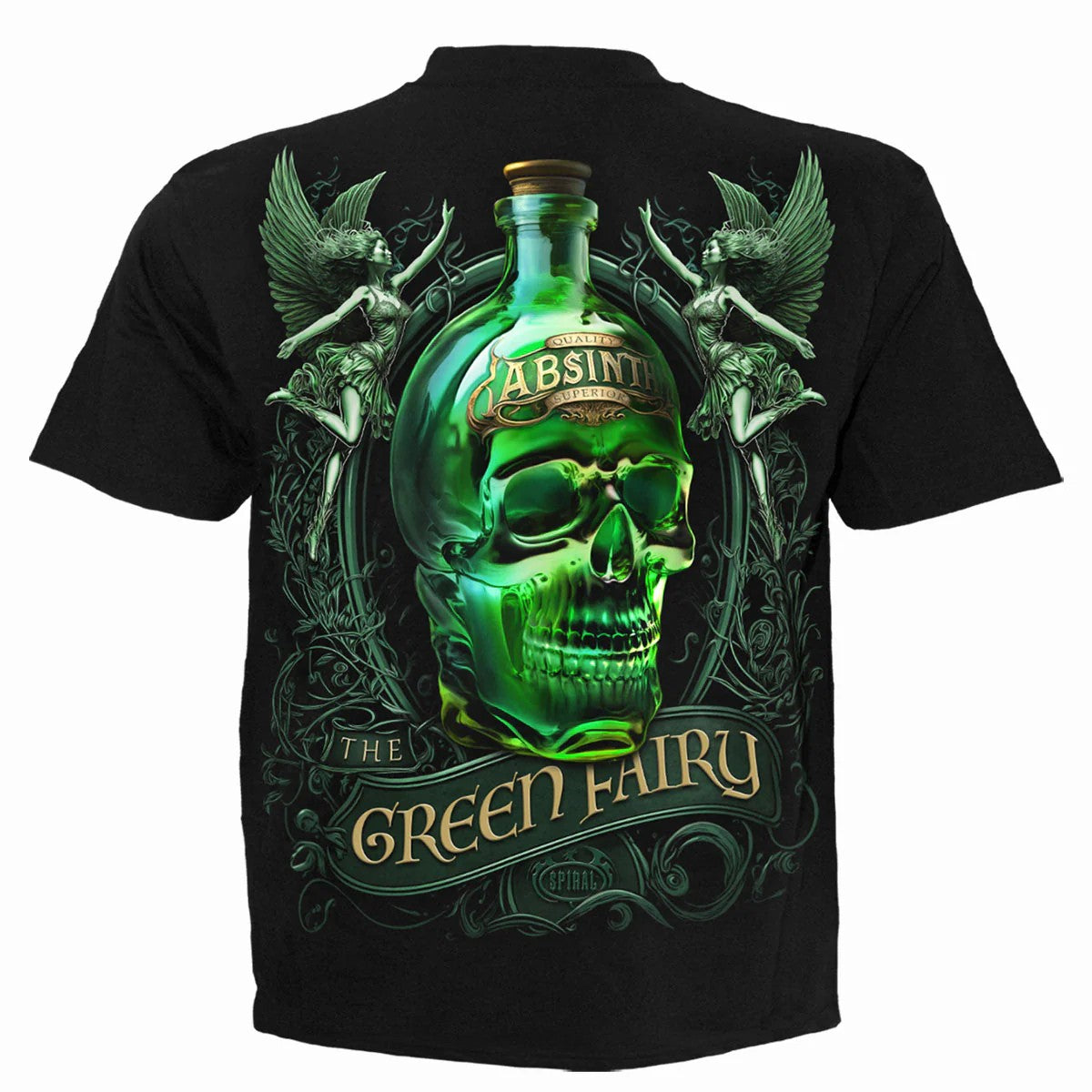 Black - Back - Spiral Direct Unisex Adult The Green Fairy T-Shirt