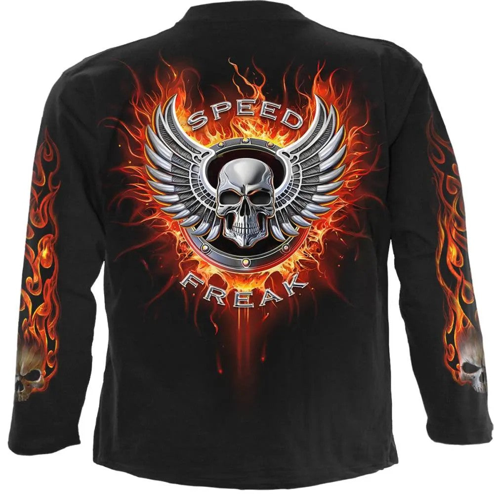 Black - Back - Spiral Direct Unisex Adult Speed Freak T-Shirt