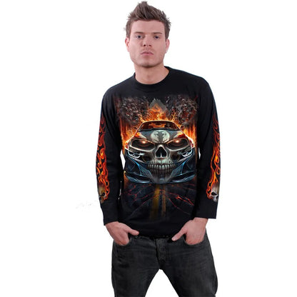 Black - Side - Spiral Direct Unisex Adult Speed Freak T-Shirt