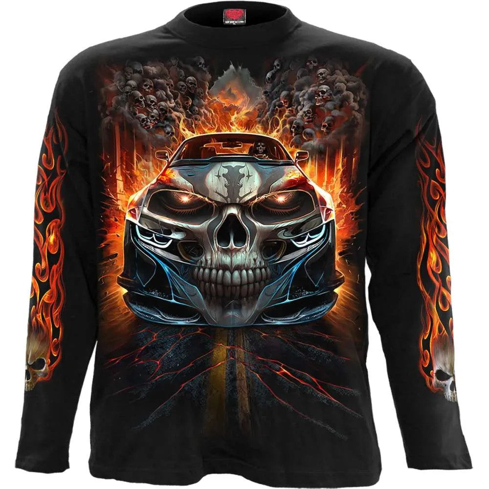 Black - Front - Spiral Direct Unisex Adult Speed Freak T-Shirt