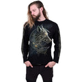 Black - Side - Spiral Direct Unisex Adult Celtic Wolf Long-Sleeved T-Shirt
