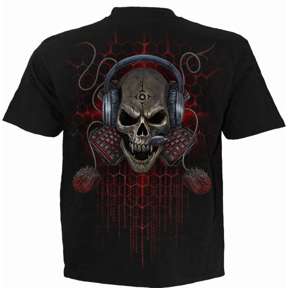 Black - Back - Spiral Direct Childrens-Kids PC Gamer T-Shirt