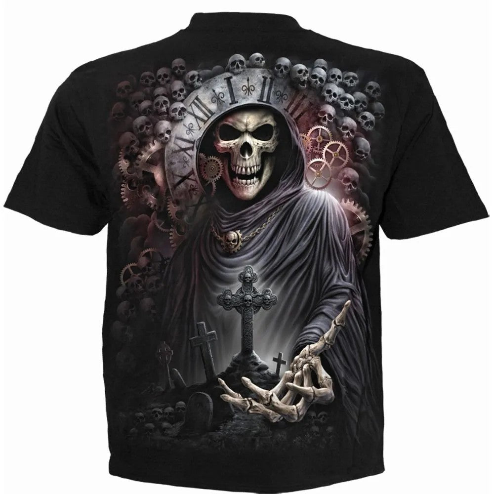 Black - Back - Spiral Direct Unisex Adult Reaper Time T-Shirt