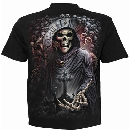 Black - Back - Spiral Direct Unisex Adult Reaper Time T-Shirt