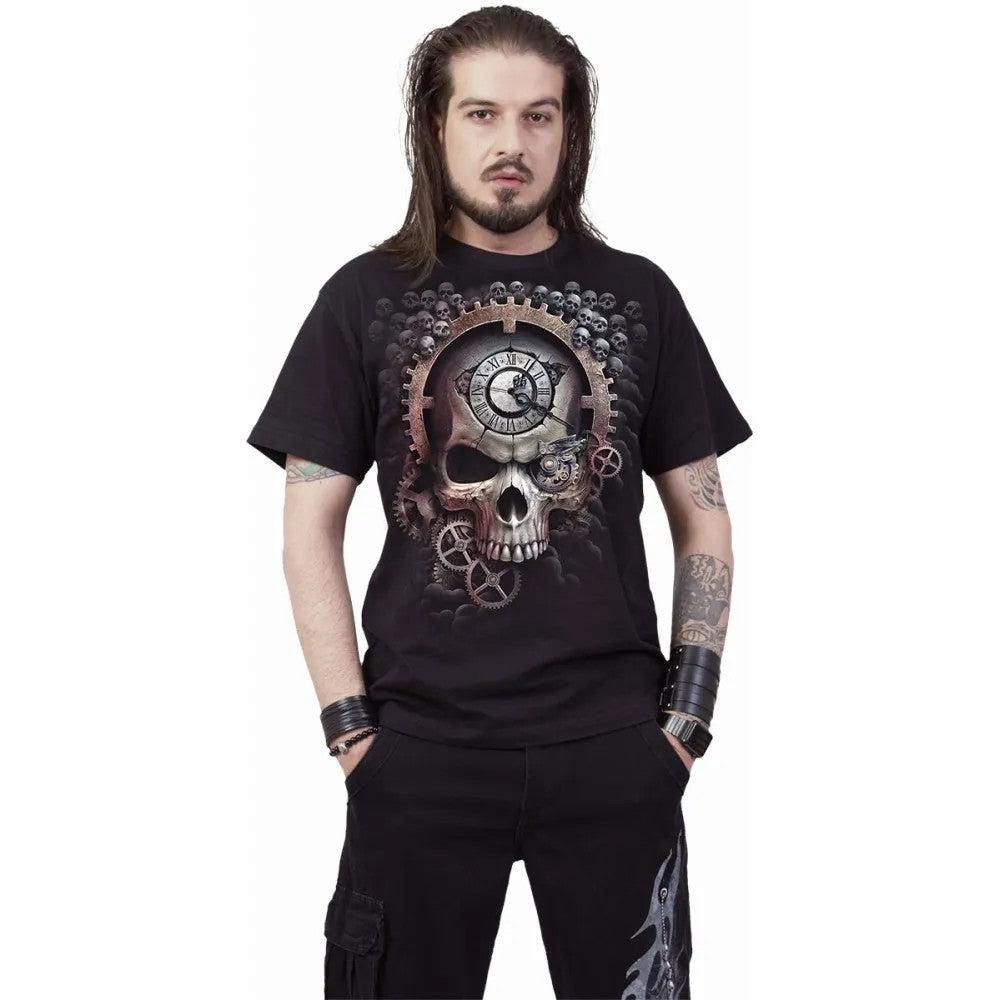 Black - Side - Spiral Direct Unisex Adult Reaper Time T-Shirt