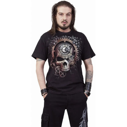 Black - Side - Spiral Direct Unisex Adult Reaper Time T-Shirt