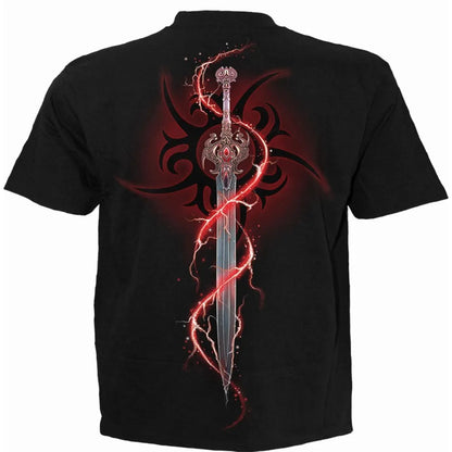 Black - Back - Spiral Direct Unisex Adult Takeo Blade T-Shirt