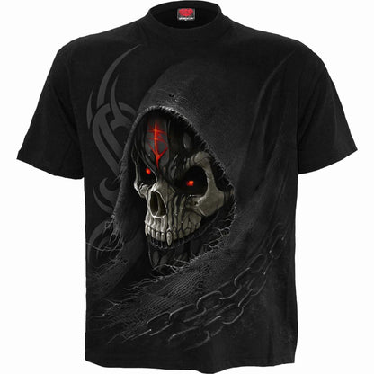 Black - Front - Spiral Direct Unisex Adult Dark Death T-Shirt