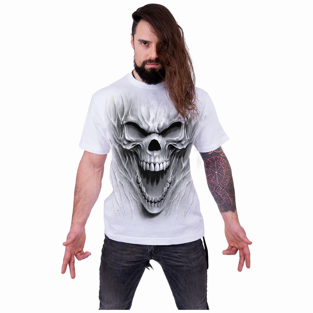 White - Lifestyle - Spiral Direct Unisex Adult Beast Within T-Shirt