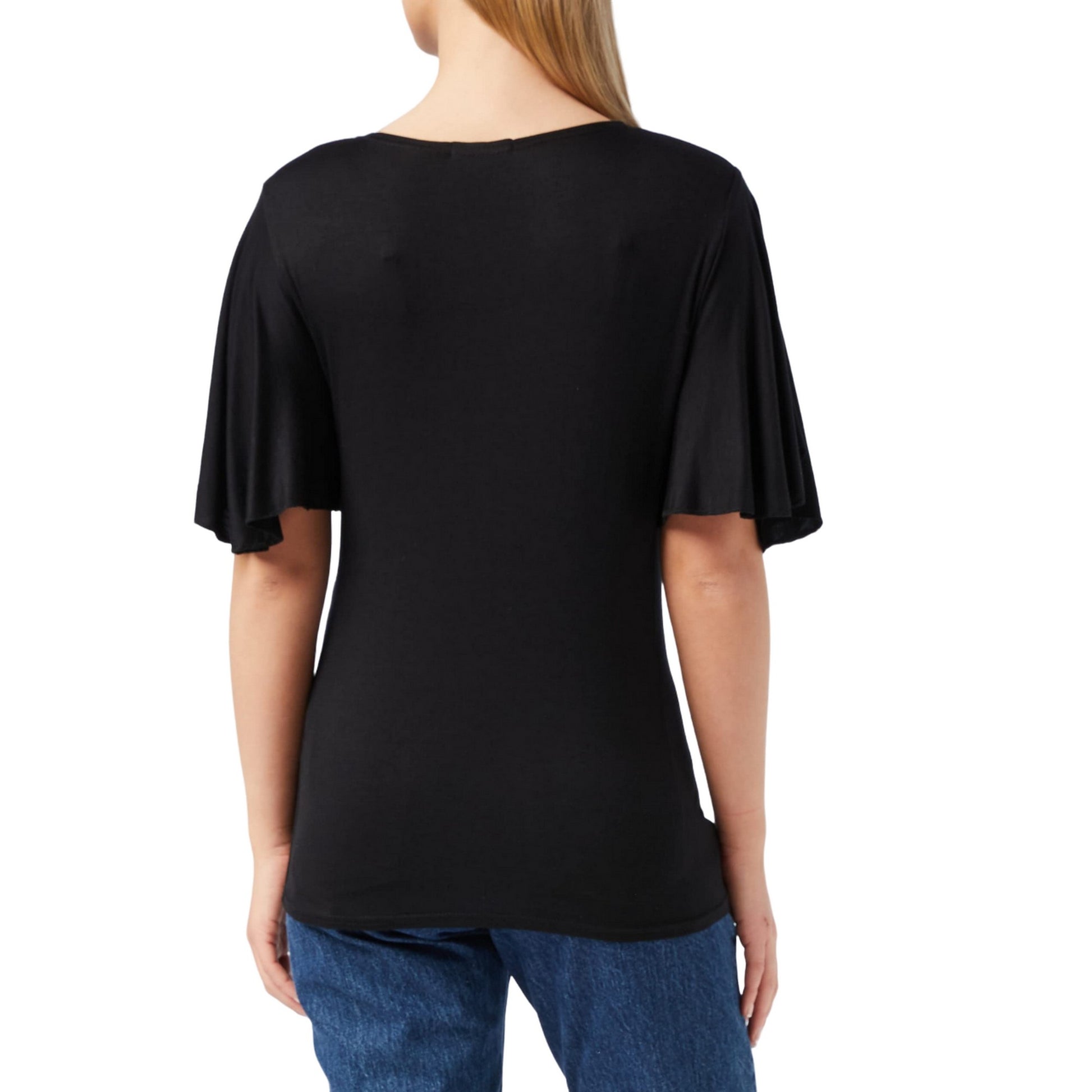 Black - Back - Spiral Direct Womens-Ladies Raven Heart Top