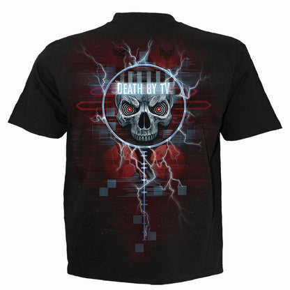 Black - Back - Spiral Direct Unisex Adult Death By Tv T-Shirt