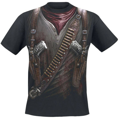 Black - Front - Spiral Direct Unisex Adult Holster Wrap T-Shirt
