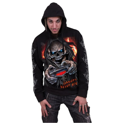Black - Side - Spiral Direct Unisex Adult Respawn Hoodie