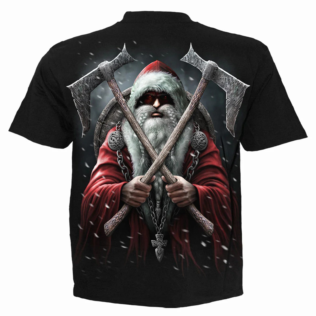 Black - Back - Spiral Direct Unisex Adult Sleigher T-Shirt