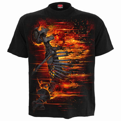Black - Front - Spiral Direct Unisex Adult Atomic Blast T-Shirt