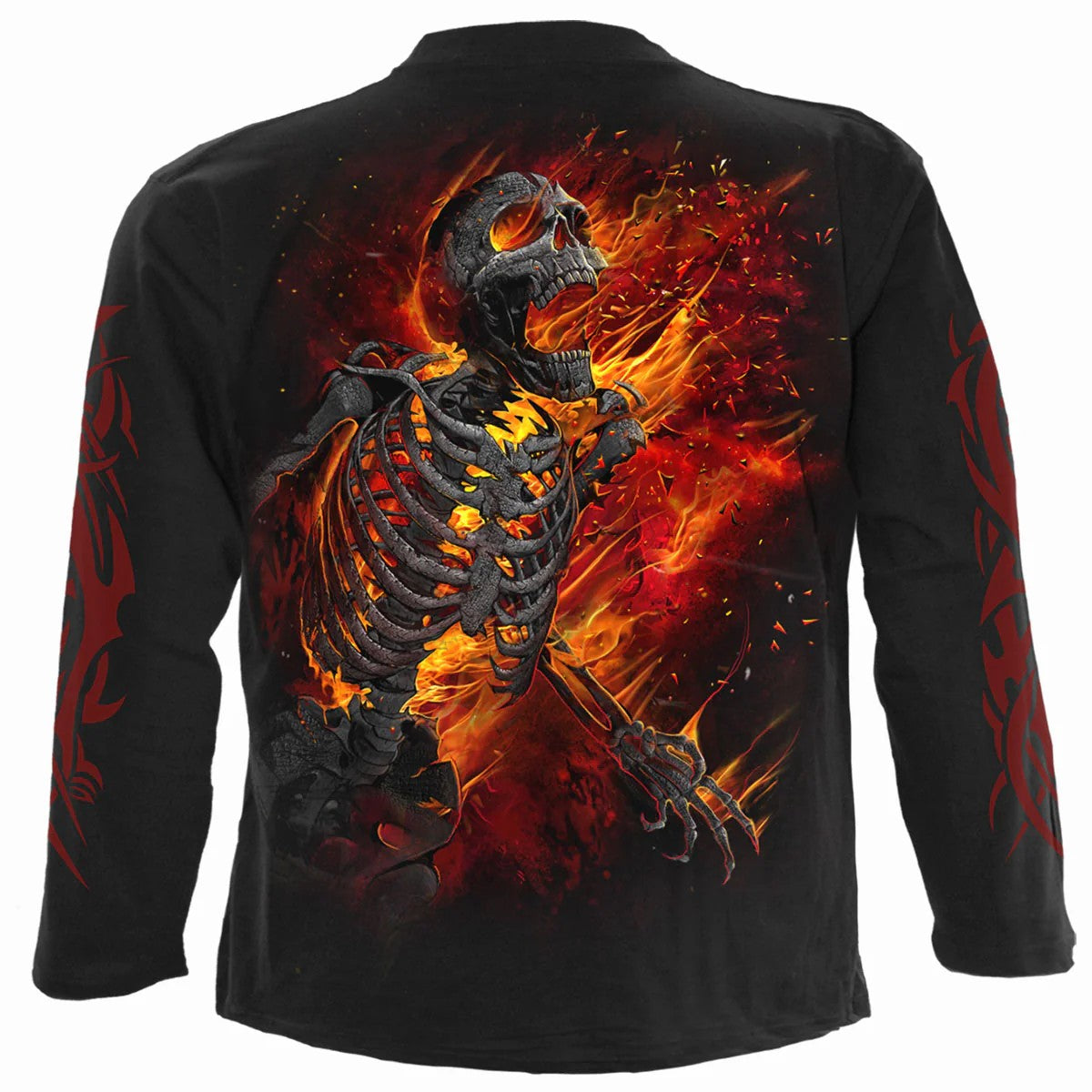 Black - Back - Spiral Direct Unisex Adult Atomic Blast Long-Sleeved T-Shirt