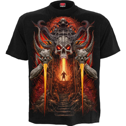 Black - Front - Spiral Direct Unisex Adult Gates Of Hell T-Shirt