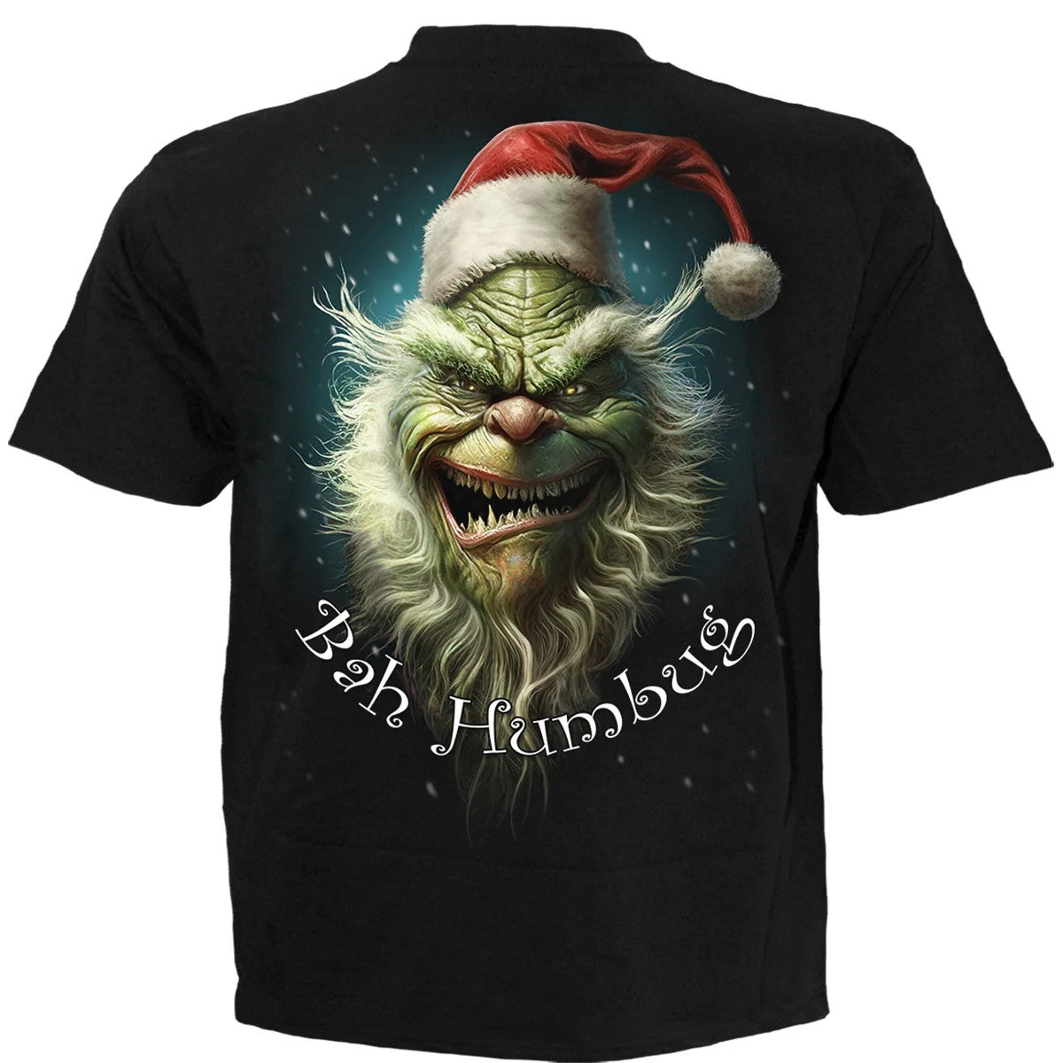 Black - Back - Spiral Direct Unisex Adult Bah Humbug T-Shirt