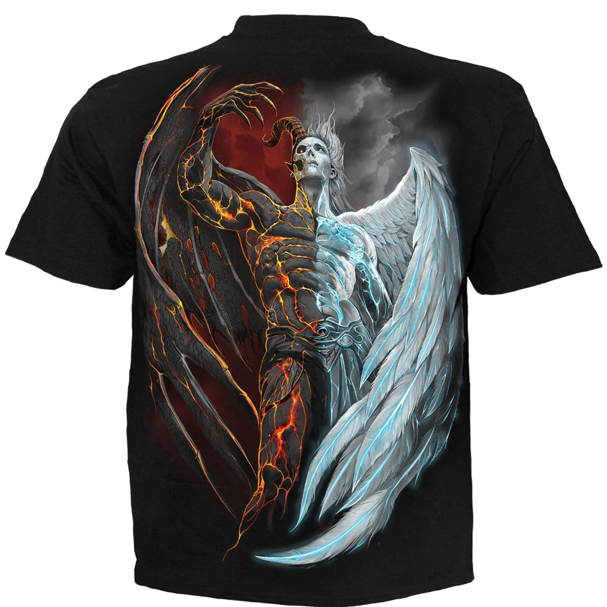 Black - Back - Spiral Direct Unisex Adult Divided Soul T-Shirt