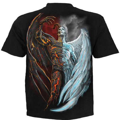 Black - Back - Spiral Direct Unisex Adult Divided Soul T-Shirt
