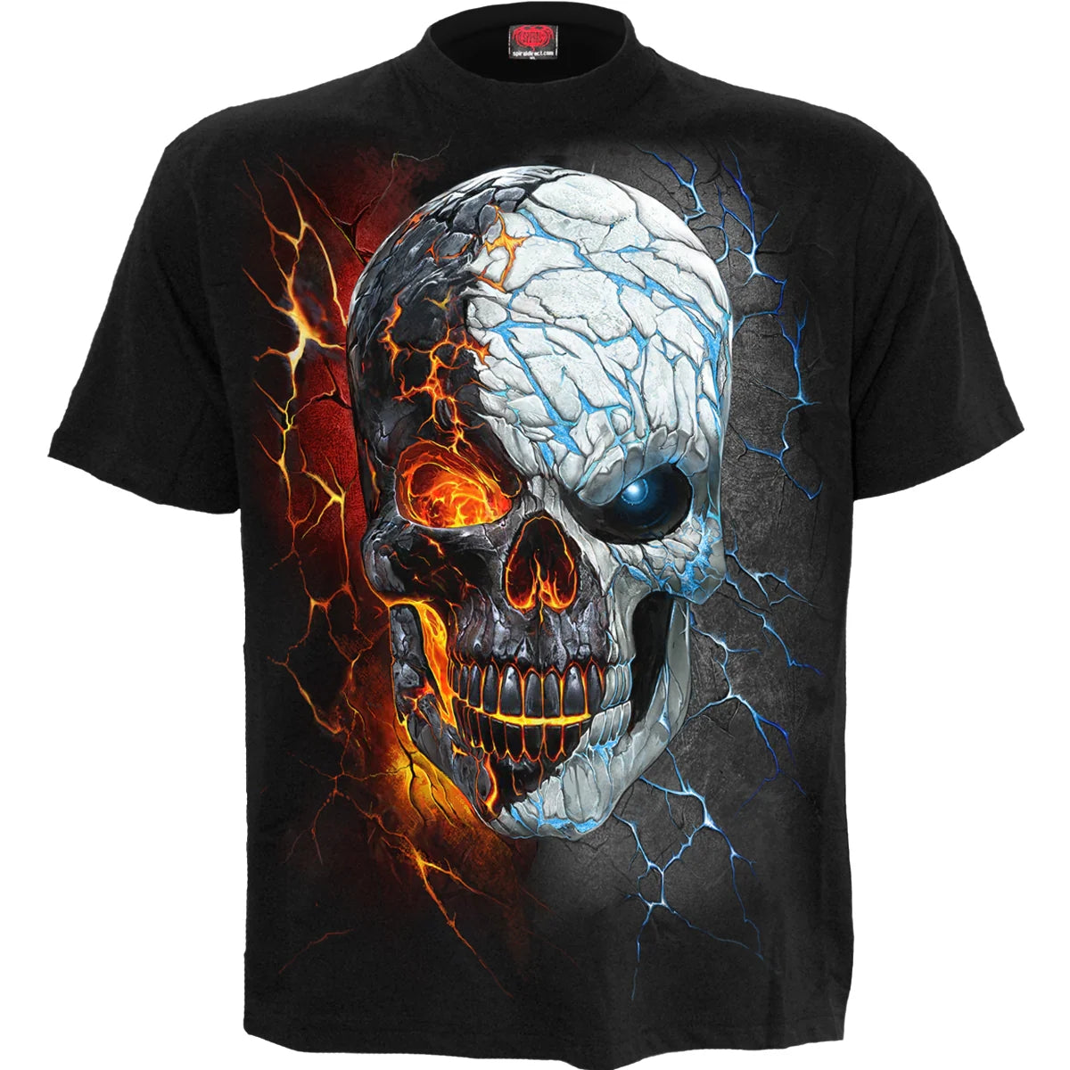 Black - Front - Spiral Direct Unisex Adult Divided Soul T-Shirt