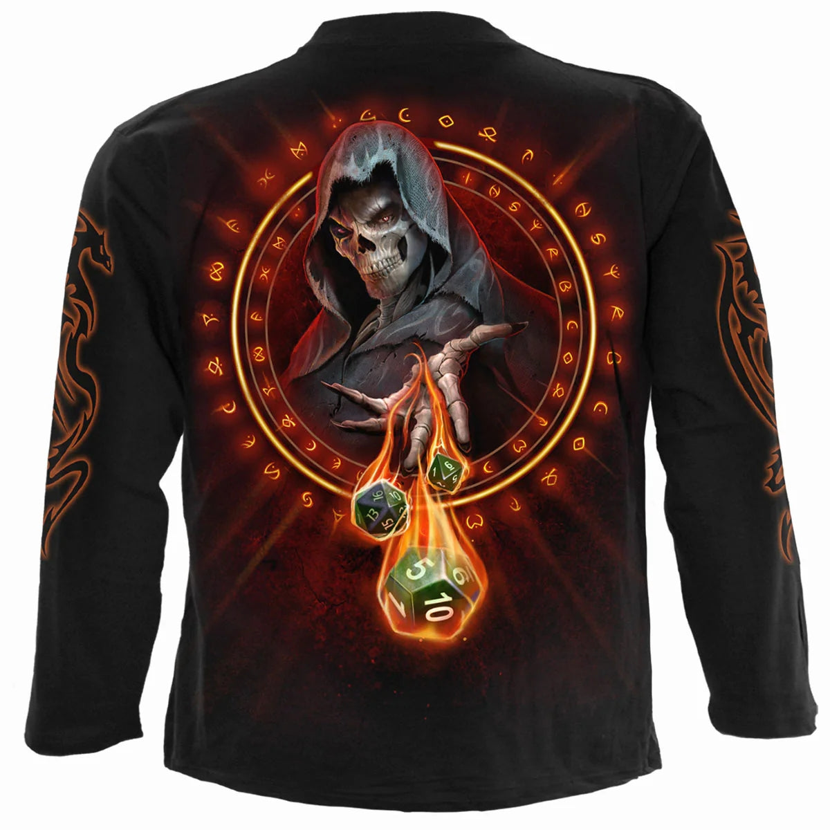 Black - Back - Spiral Direct Unisex Adult Dungeon Master Long-Sleeved T-Shirt