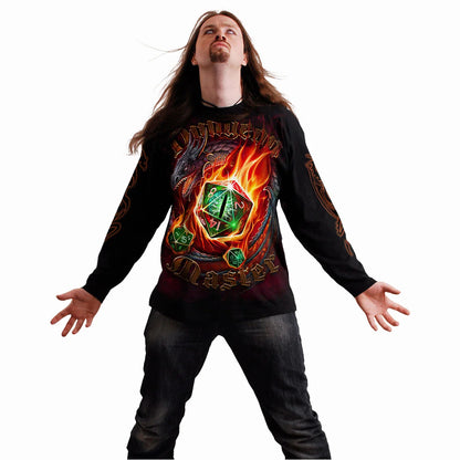 Black - Side - Spiral Direct Unisex Adult Dungeon Master Long-Sleeved T-Shirt