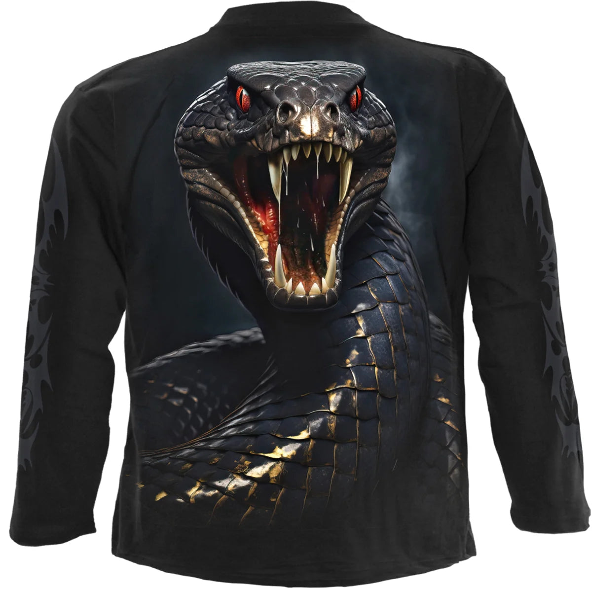 Black - Back - Spiral Direct Unisex Adult Basilisk Long-Sleeved T-Shirt