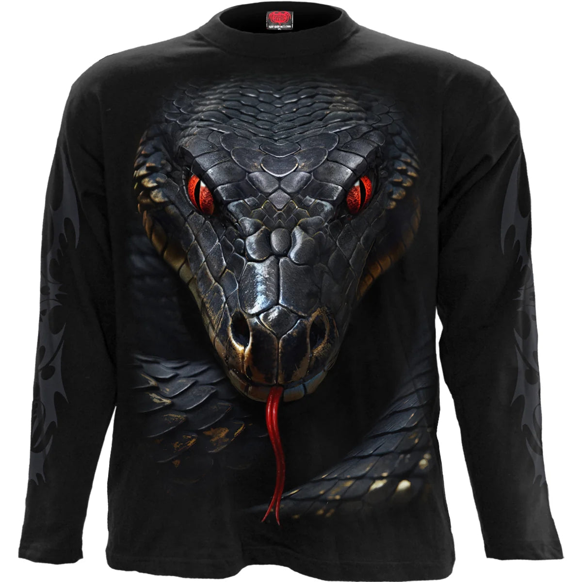 Black - Front - Spiral Direct Unisex Adult Basilisk Long-Sleeved T-Shirt