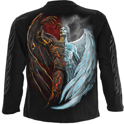 Black - Back - Spiral Direct Unisex Adult Divided Soul Long-Sleeved T-Shirt